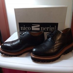 Nico Nerini Men's Commando Wingtip Shoes  SZ 8.5
